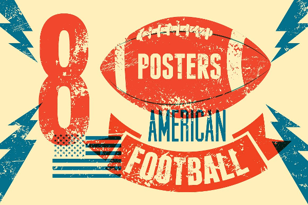 American Football Vintage Poster