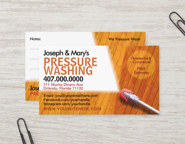 Cleaning Business Card Template Designs