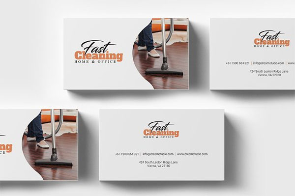 Cleaning PSD Business Card Template