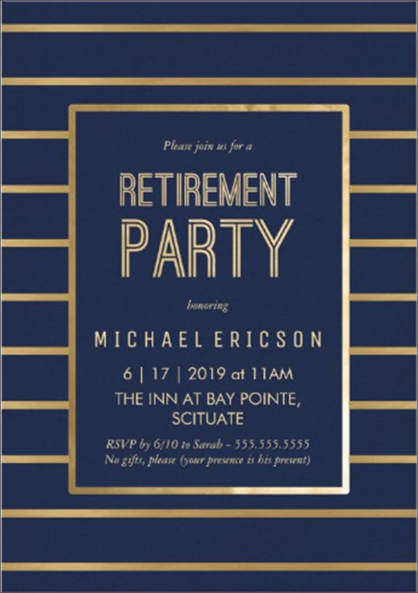 Retirement Party Invitations Free Template