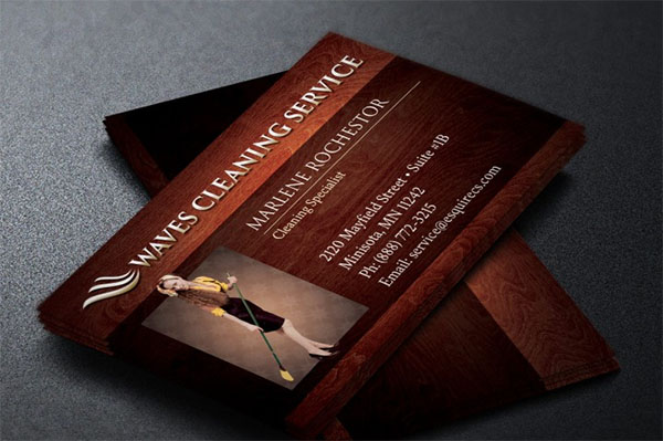 Elegant Cleaning Business Card Template