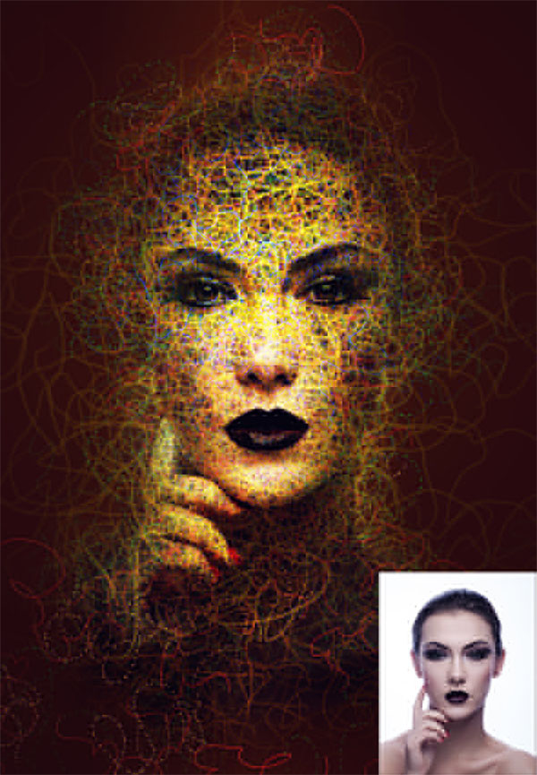 Abstract Portrait Photoshop Action Template
