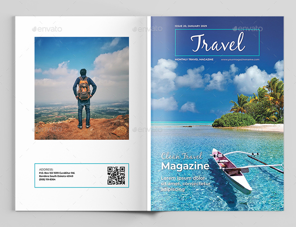 travel magazine layout design