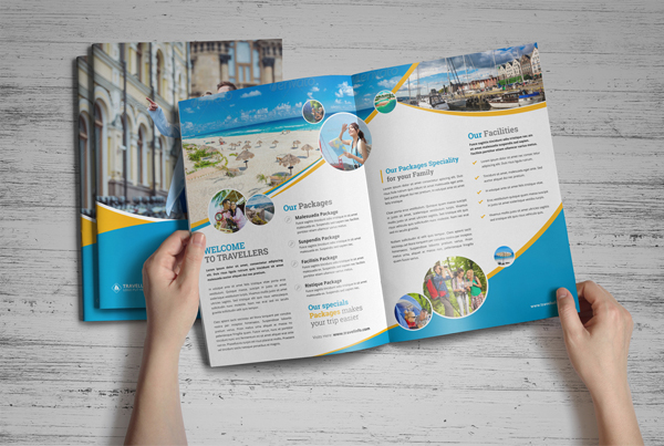 Holiday Travel Bifold & Trifold Brochure Design