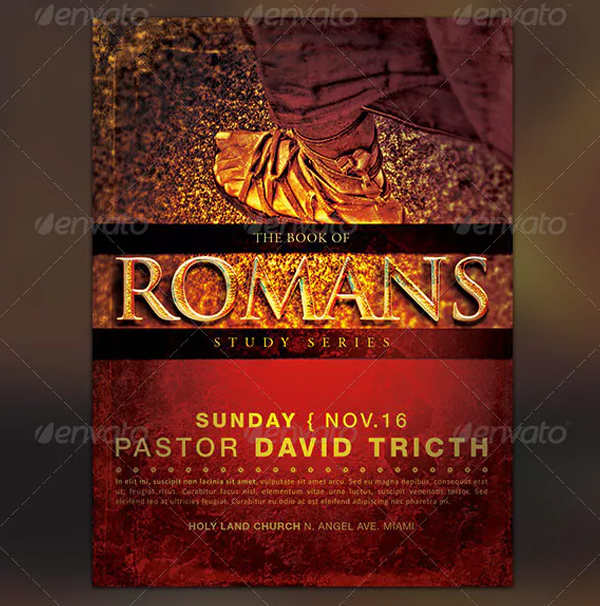 Book of Romans Church Promotion Flyer Template
