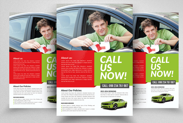Driving Learning School Promotion Book Flyer Template
