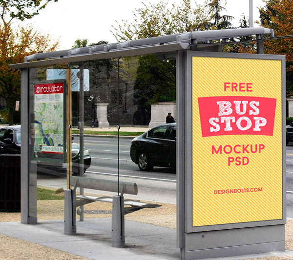 Download 23 Free Bus Stop Mockups Free Psd Downloads I Templateupdates PSD Mockup Templates