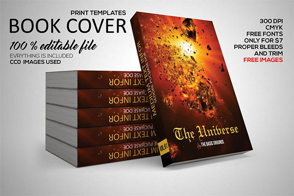 book cover photoshop template free download
