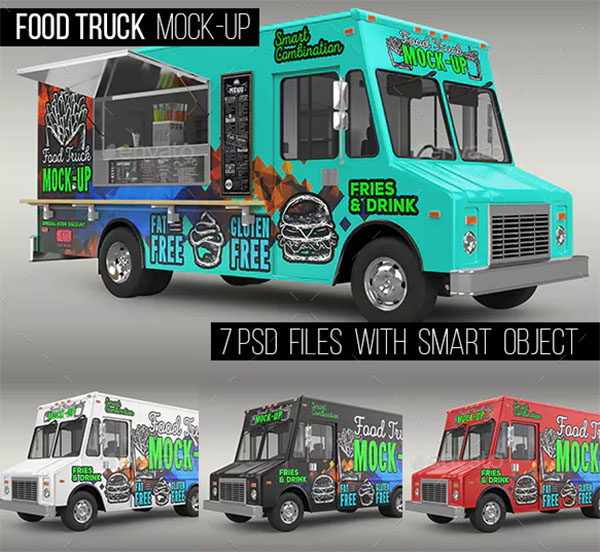20+ Food Truck Mockups - Free & Premium PSD Vector Downloads