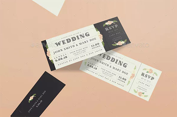Wedding Invitation Ticket Designs