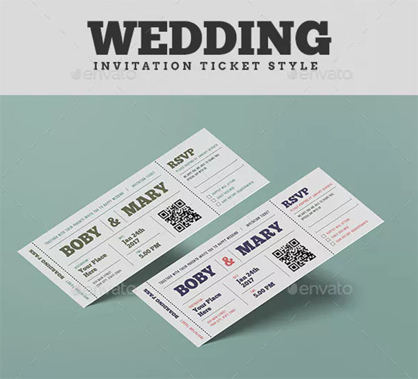 Wedding Invitation Ticket