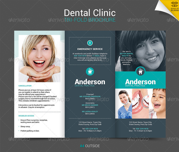 Free Dental Brochure Templates PSD Ai InDesign Templateupdates