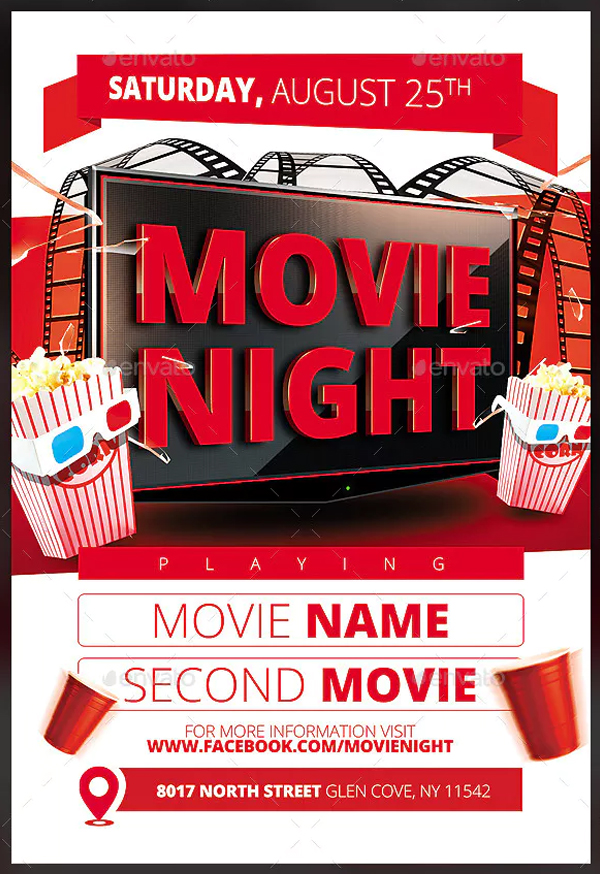 Movie Night Flyer Templates - Free & Premium PSD Ai Eps Vector Formats
