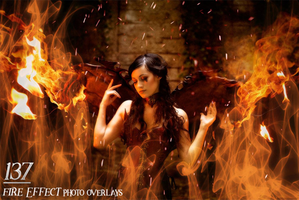 Fire Effect Photo Overlays