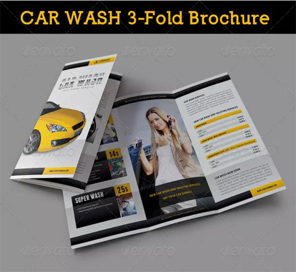 Car Wash 3-Fold Brochure