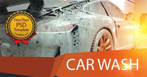 Car Wash FREE PSD Flyer Template