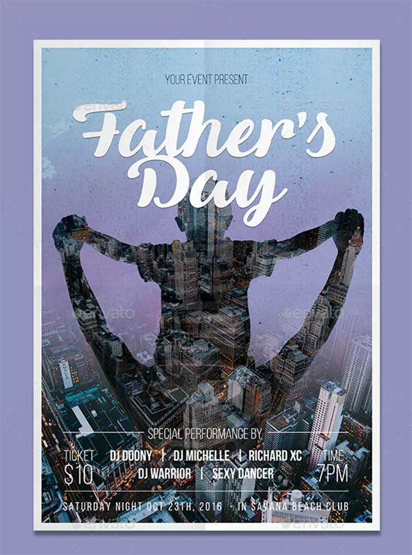 Father's Day Celebration Flyer Template