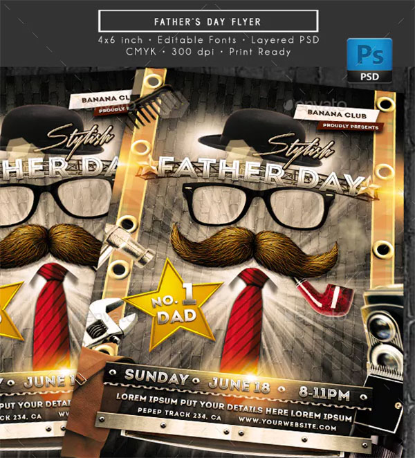 Father's Day Holiday Flyer Template