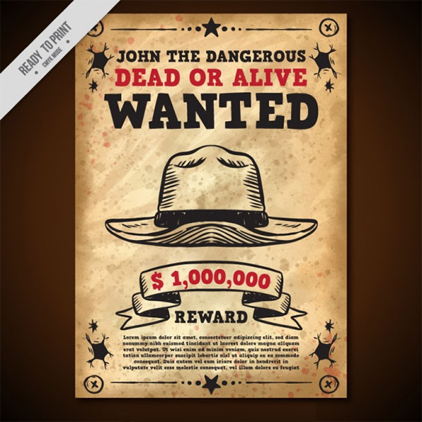 44+ Wanted Poster Templates - Free PSD Vector PNG Ai JPG Downloads