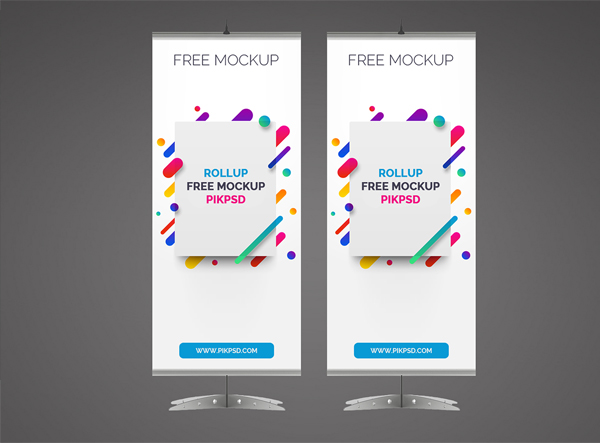 Free Rollup Banner Mockup Photoshop Template