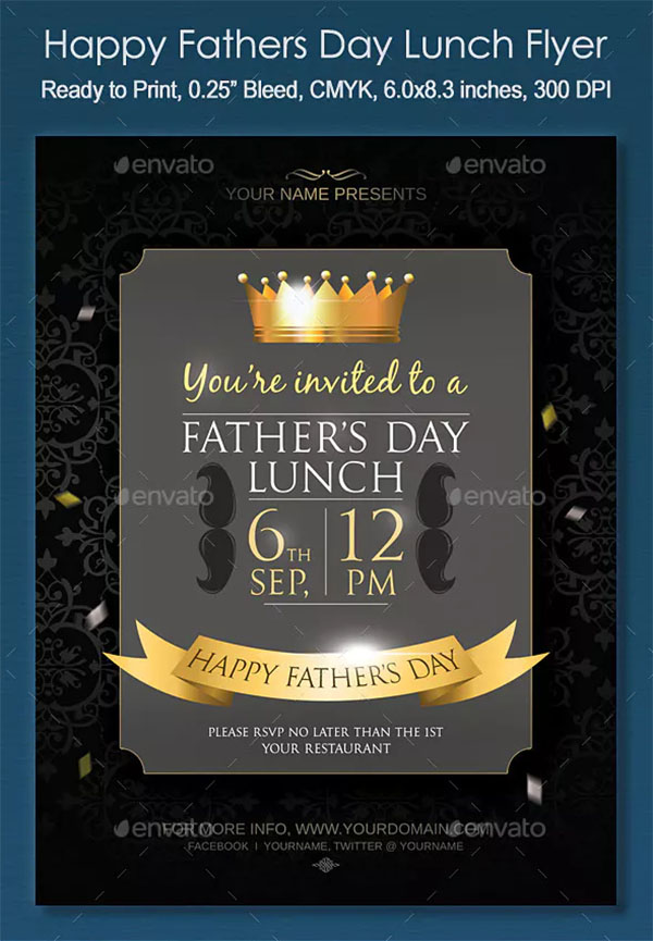 Happy Fathers Day Lunch Flyer