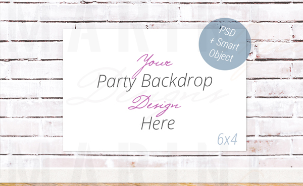 Party Wall Poster Banner Mockup