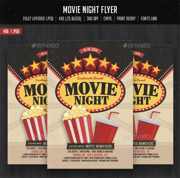 Free Movie Night Flyer Templates | 29+ Free Flyer Templates