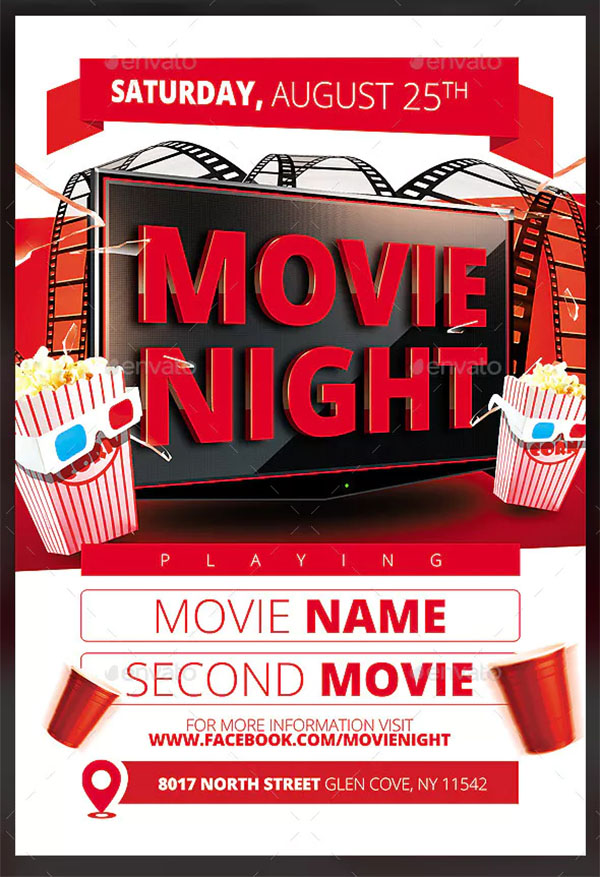 Free Movie Night Flyer Templates - Free 29+ Photoshop Vector Downloads